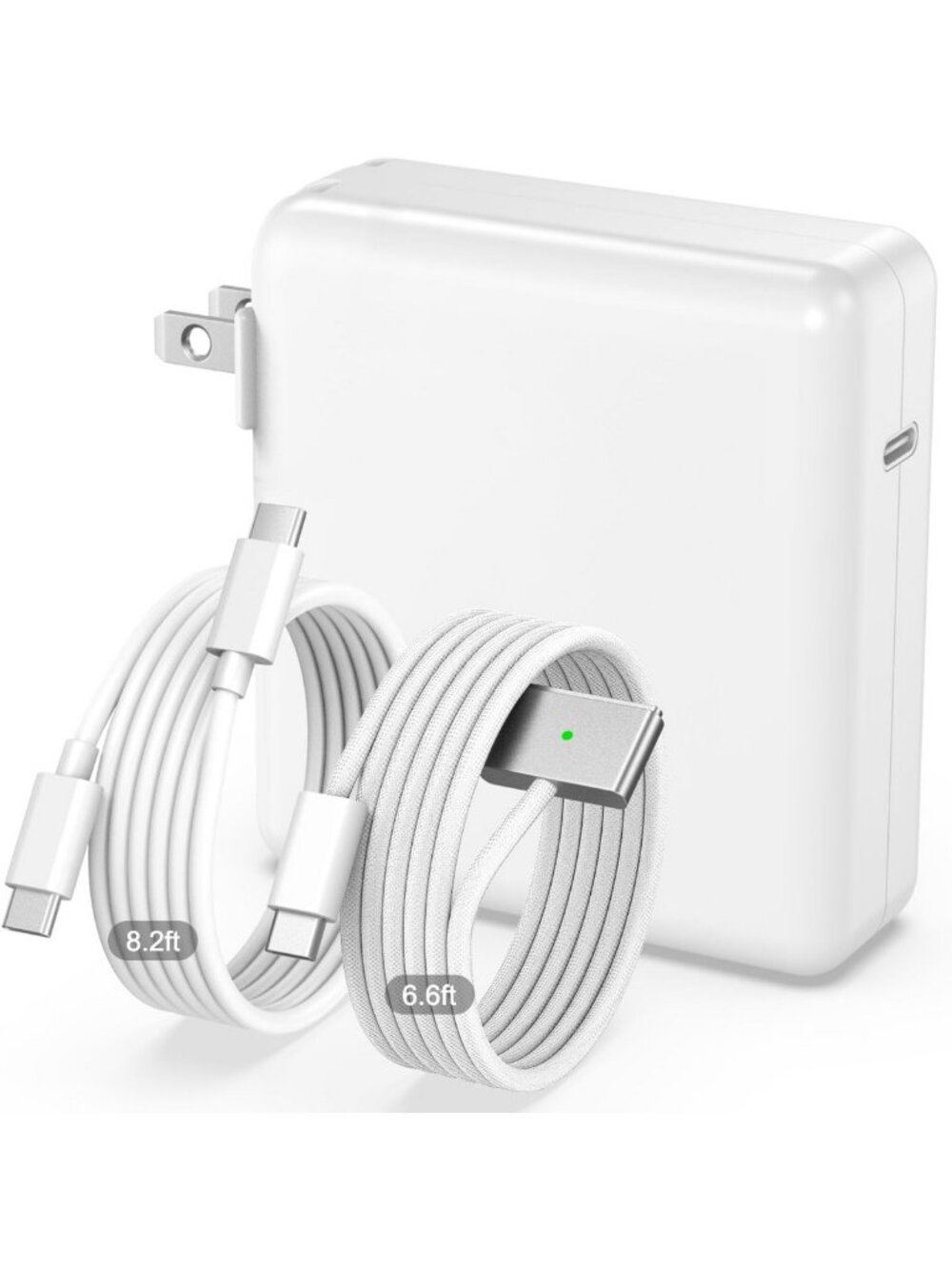 High-Power 140W USB-C Charger for MacBook Pro & Air, 6.6FT & 8.2FT Cables